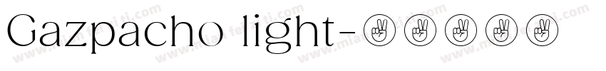 Gazpacho light字体转换